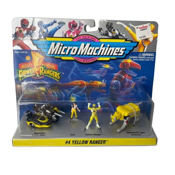 Vintage Micro Machines (1994) Power Rangers #4 Yellow Ranger Action Figures - Picture 1 of 6